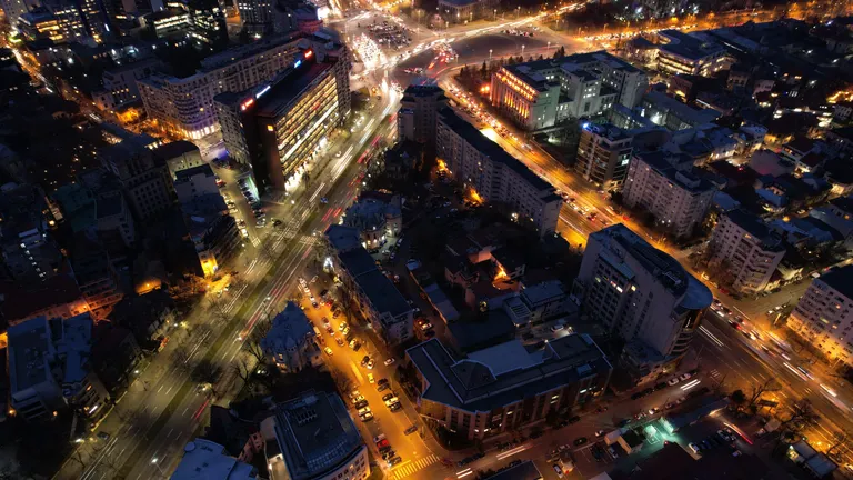 energy in all its forms - vibrant city by night showing how we need energy for lighting, transportation, confort of our homes